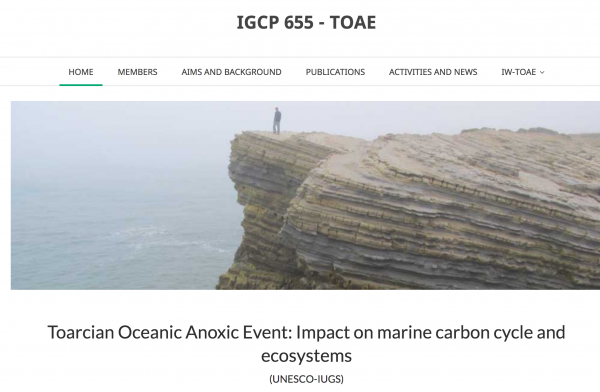 Nouveau site web IGCP 655: Toarcian Oceanic Anoxic Event: Impact on marine carbon cycle and ecosystems
