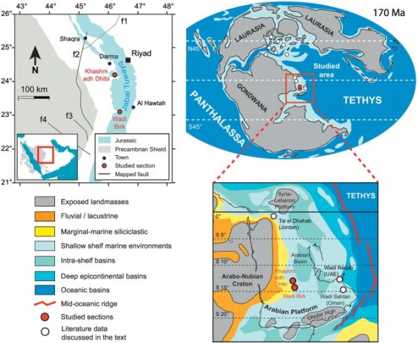 [Publication] Carbon and oxygen isotope stratigraphy of Jurassic platform carbonates from Saudi Arabia: Implications for diagenesis, correlations and global paleoenvironmental changes